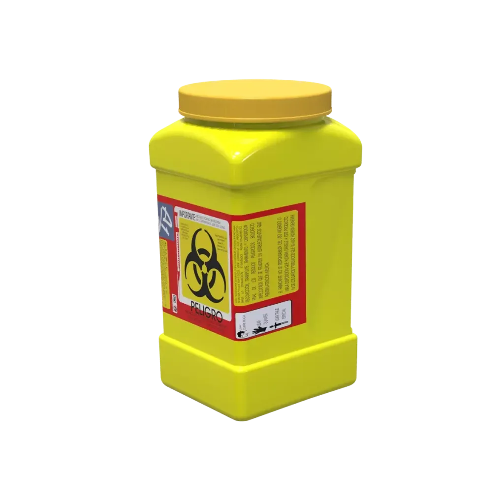 Contenedor Recolector Líquidos RPBI Amarillo De 3 Litros